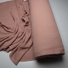 Вязаное полотно косичка терракотовый шоколад